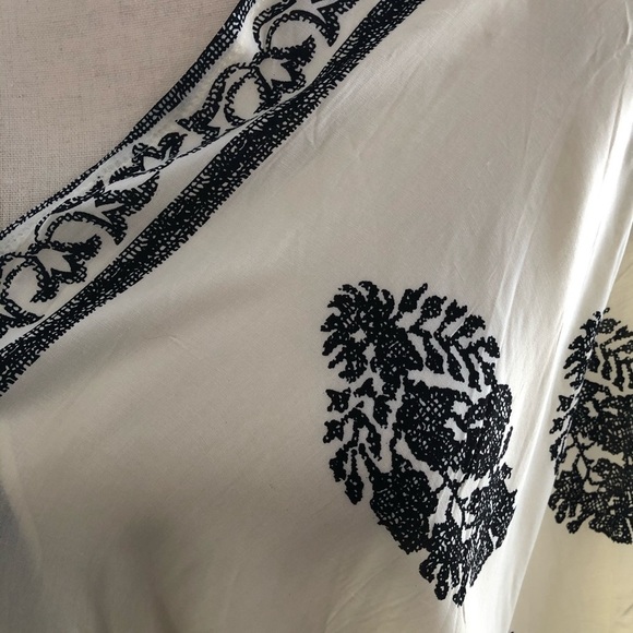 🎄 Swim kimono SZ L long black/cream NWOT - Picture 3 of 8